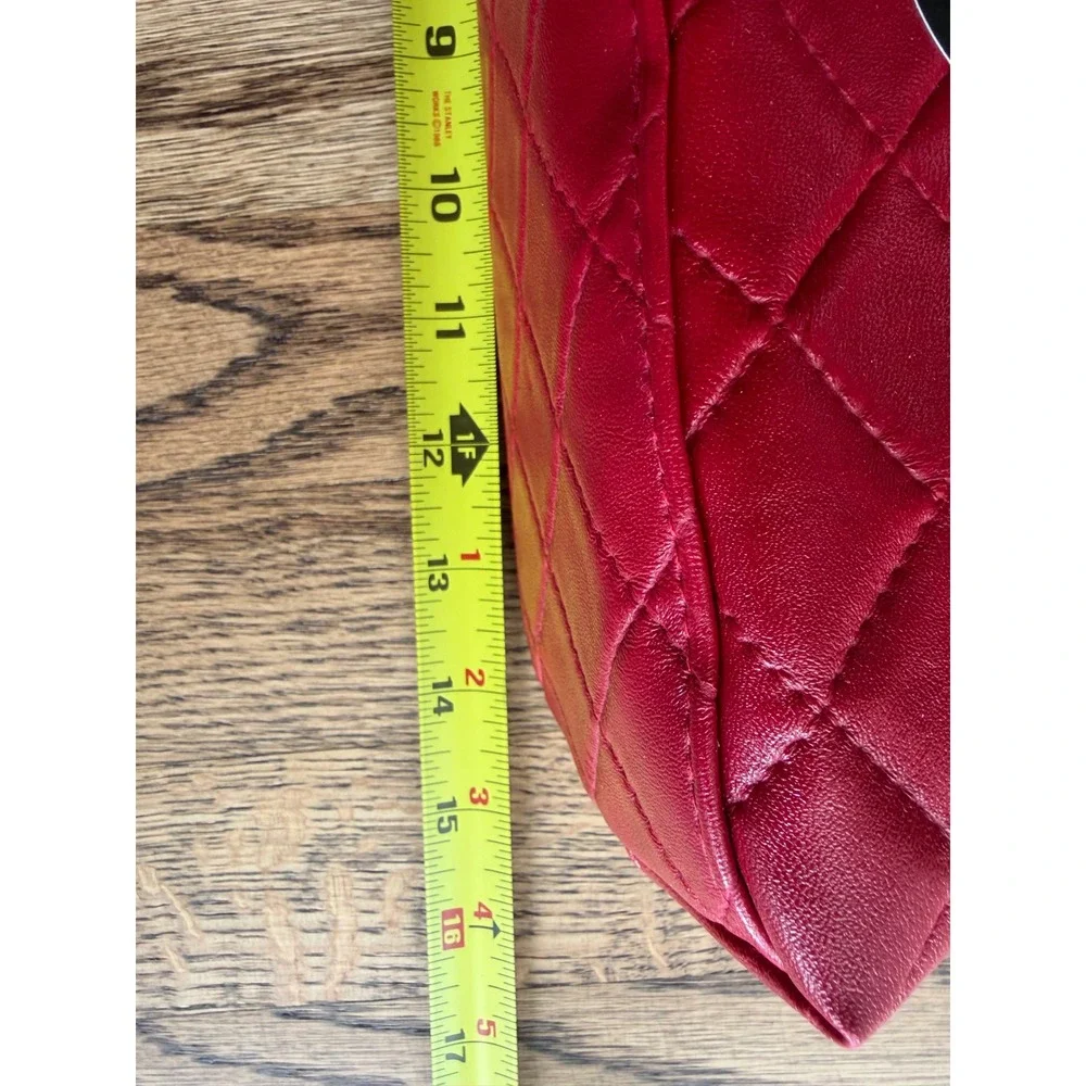 Primeware Red Quilted Insulated Wine Clutch Thermal Bag with Corkscrew NEW